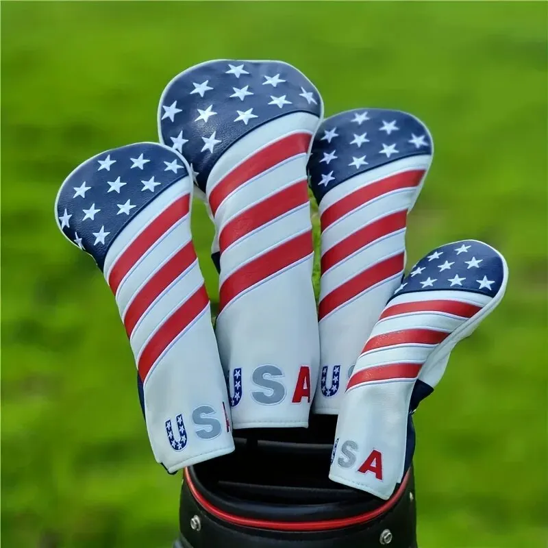 Golf Equipment Kit - Set Penutup Kepala Klub Golf Patriotik